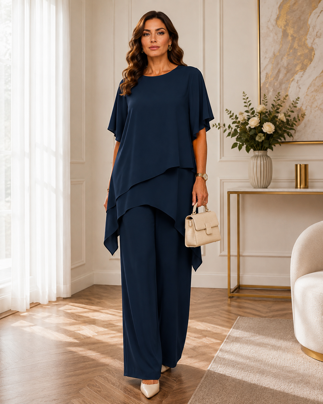 Ensemble Fluide en Mousseline Élégante