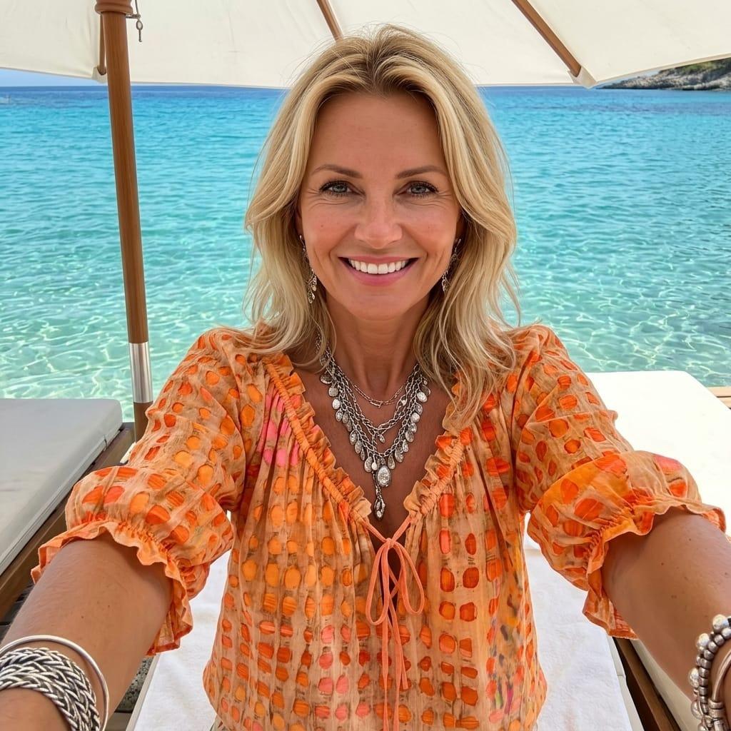 Blouse Bohème Chic à Col Noué